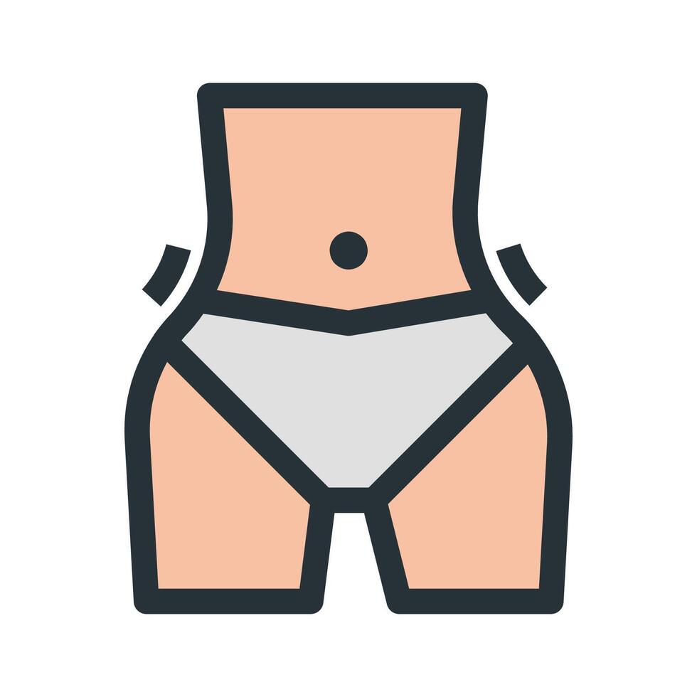 waist icon on isolated background vector
