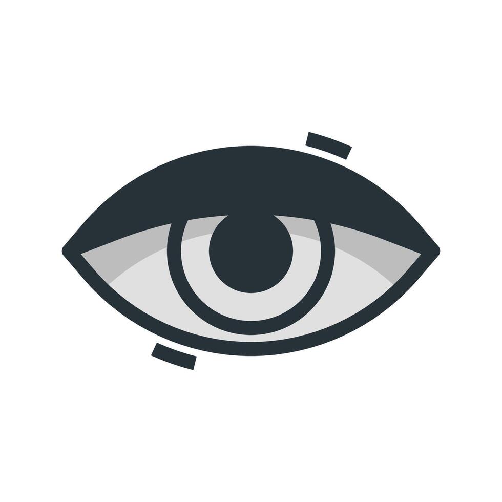 eye icon, isolated on white background vector