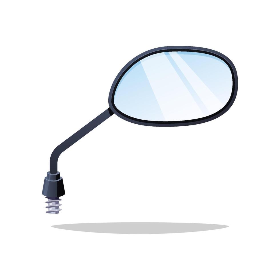 Rear view mirror motorcycle isolated on white background. vector