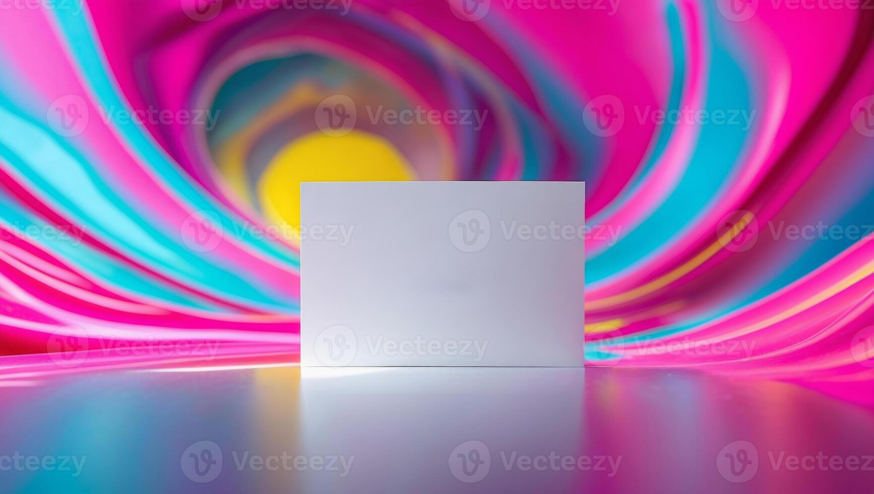 Vivid background with blank canvas positioned for creative expression in a vibrant art studio photo