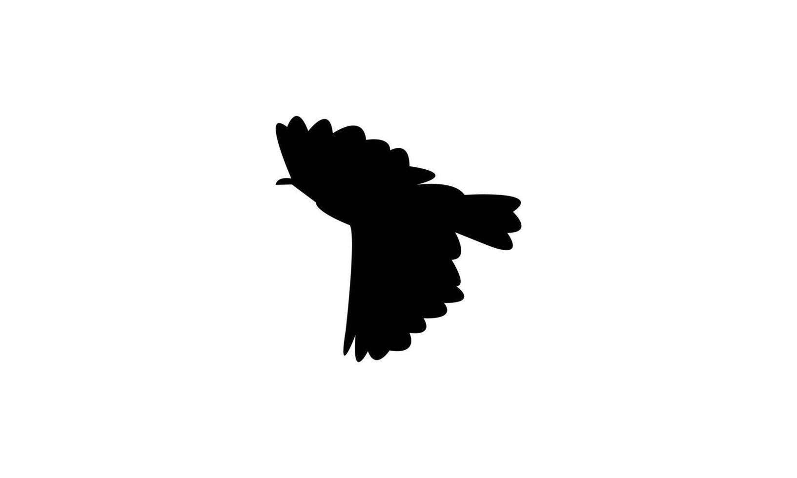 Flying African desert warbler bird Silhouette Design vector