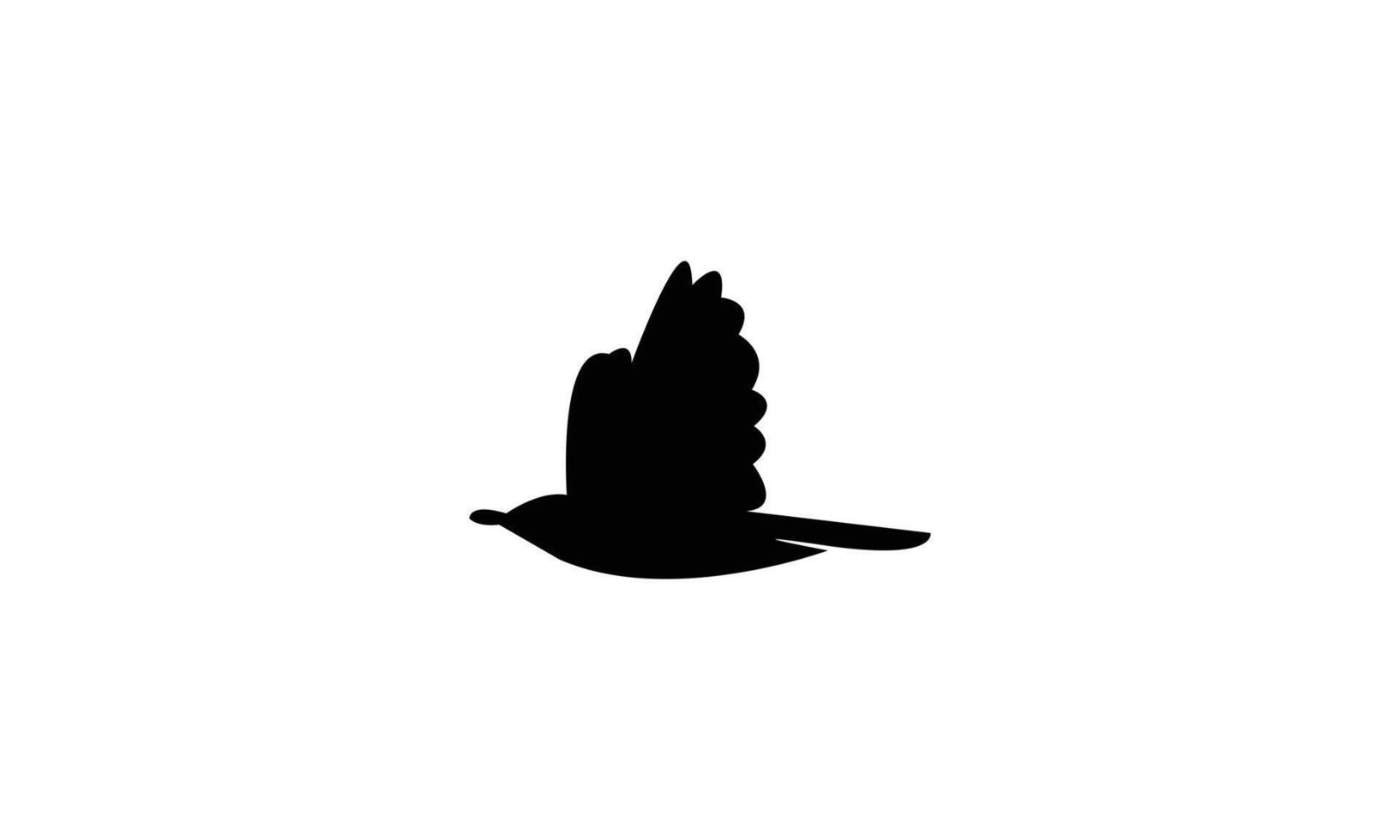 Flying African desert warbler bird Silhouette Design And Illustration. vector