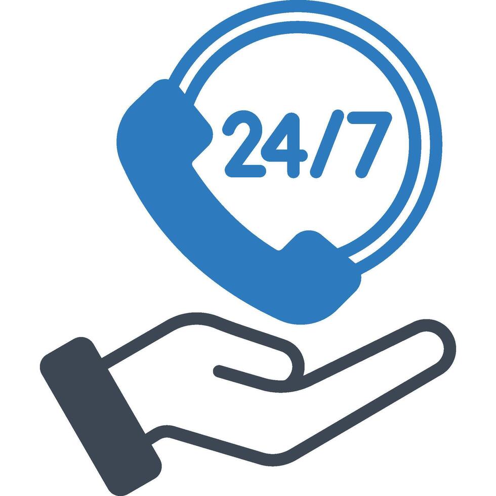 24 Service illustration with isolated background vector