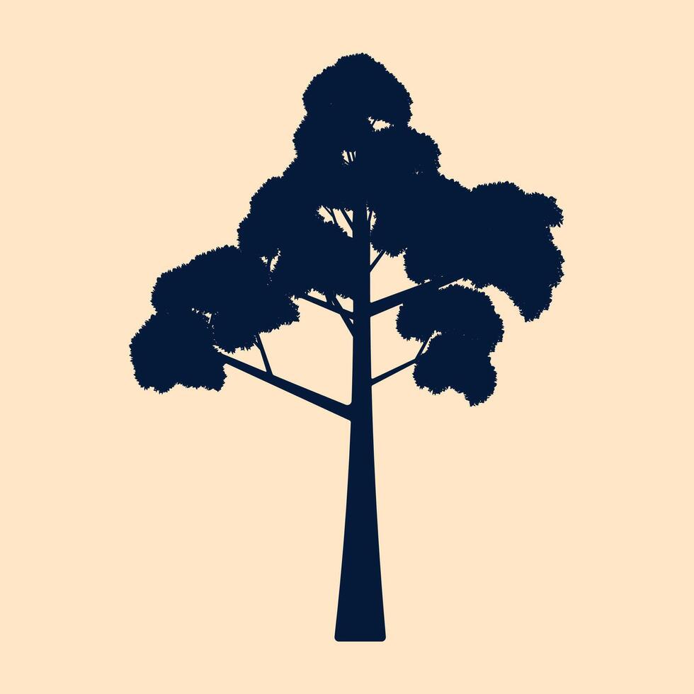 black tree silhouette illustration design element vector