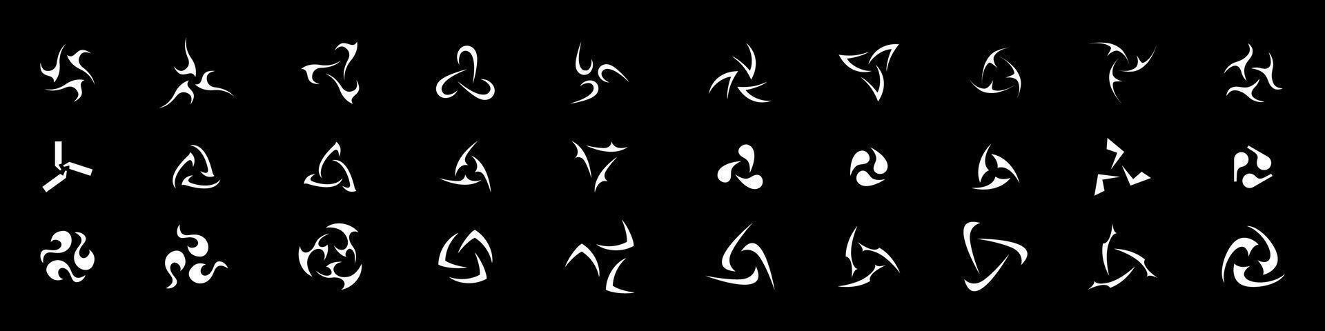 Abstract tribal symbols with a Y2K aesthetic vector