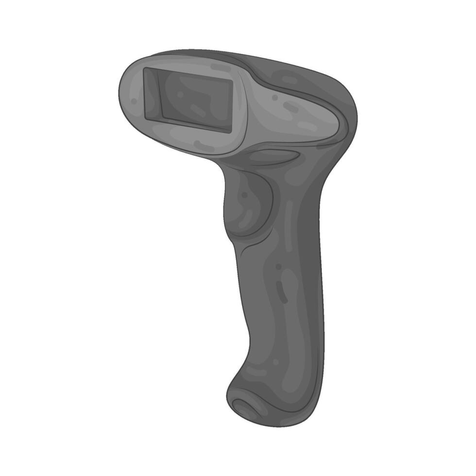 black barcode scanner vector