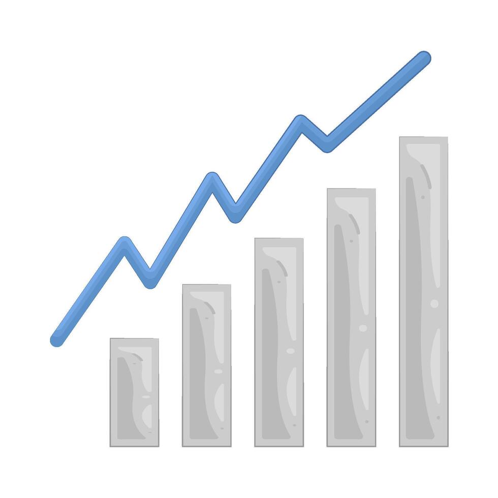 growth chart illustration vector