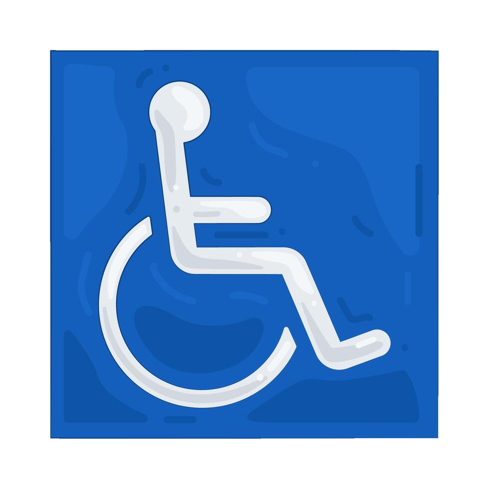 Illustration of handicapped parking sign vector