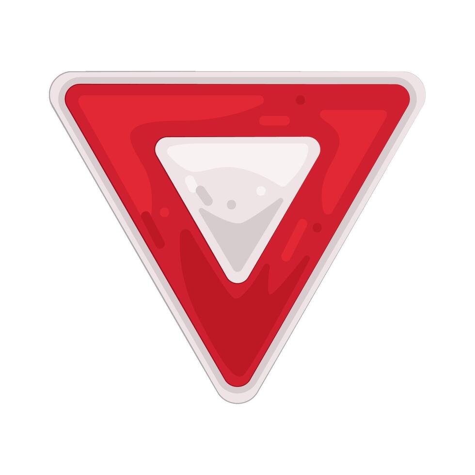 yield traffic sign vector