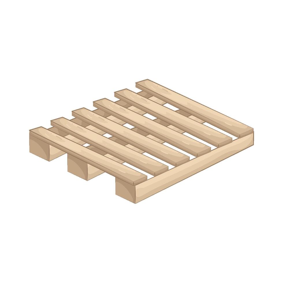 Illustration of wooden pallet vector