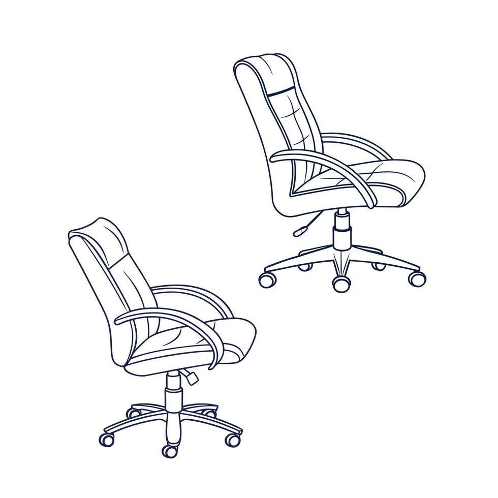 office chair outline icon design.eps vector
