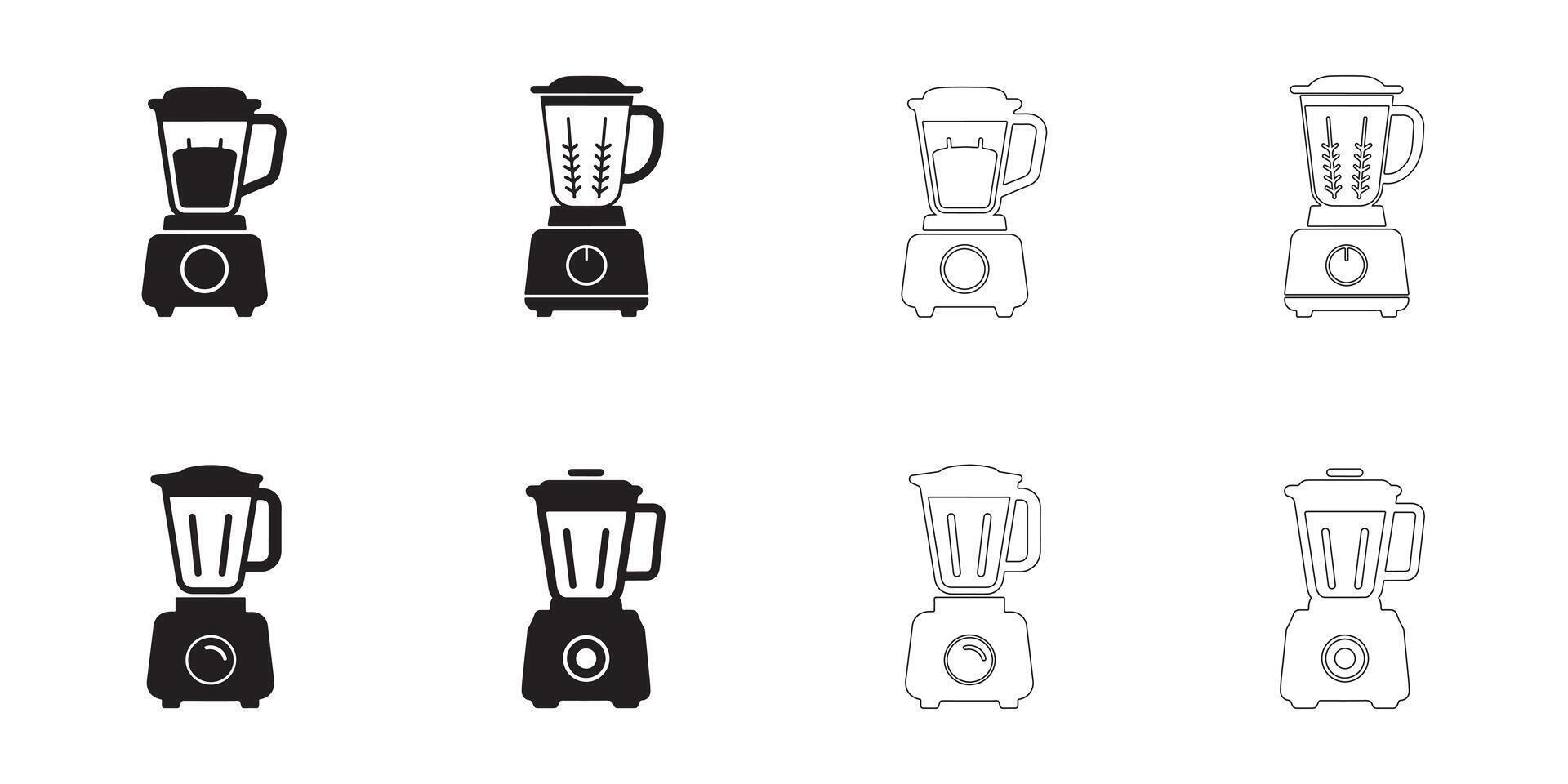 Blender Icons Simple Clean and Smooth Solid and Outline Styles vector