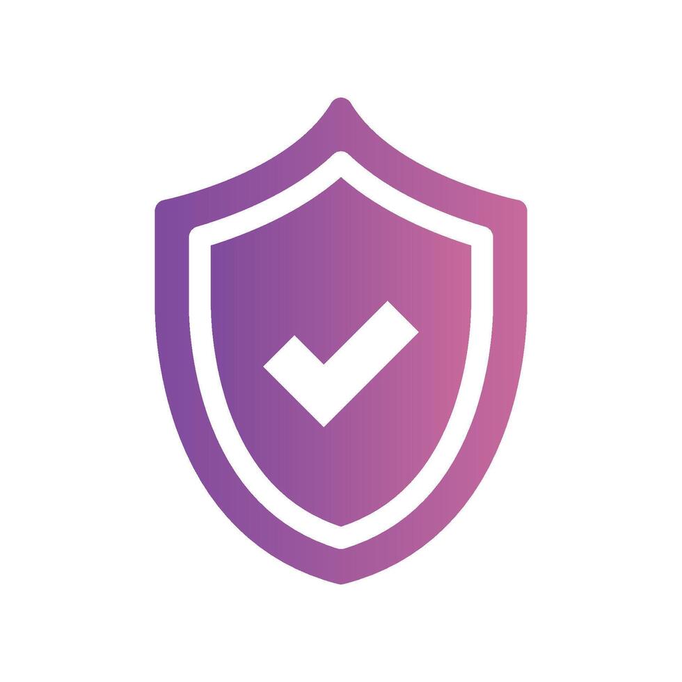 A straightforward icon for the shield, checkmark vector