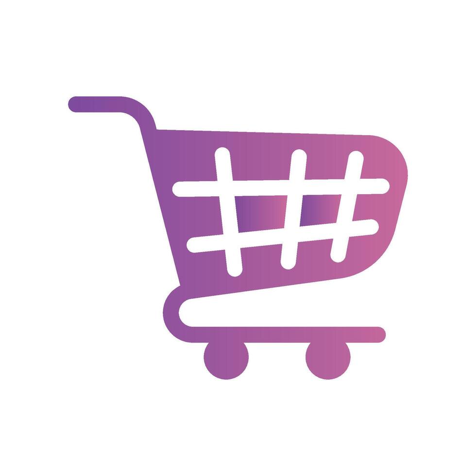 A straightforward icon for the shopping cart vector