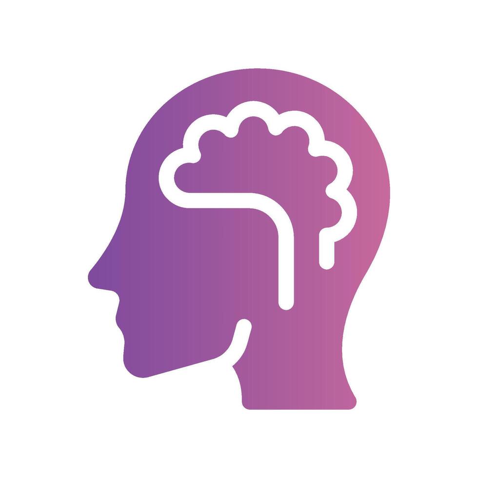 A straightforward icon for the mind, brain vector