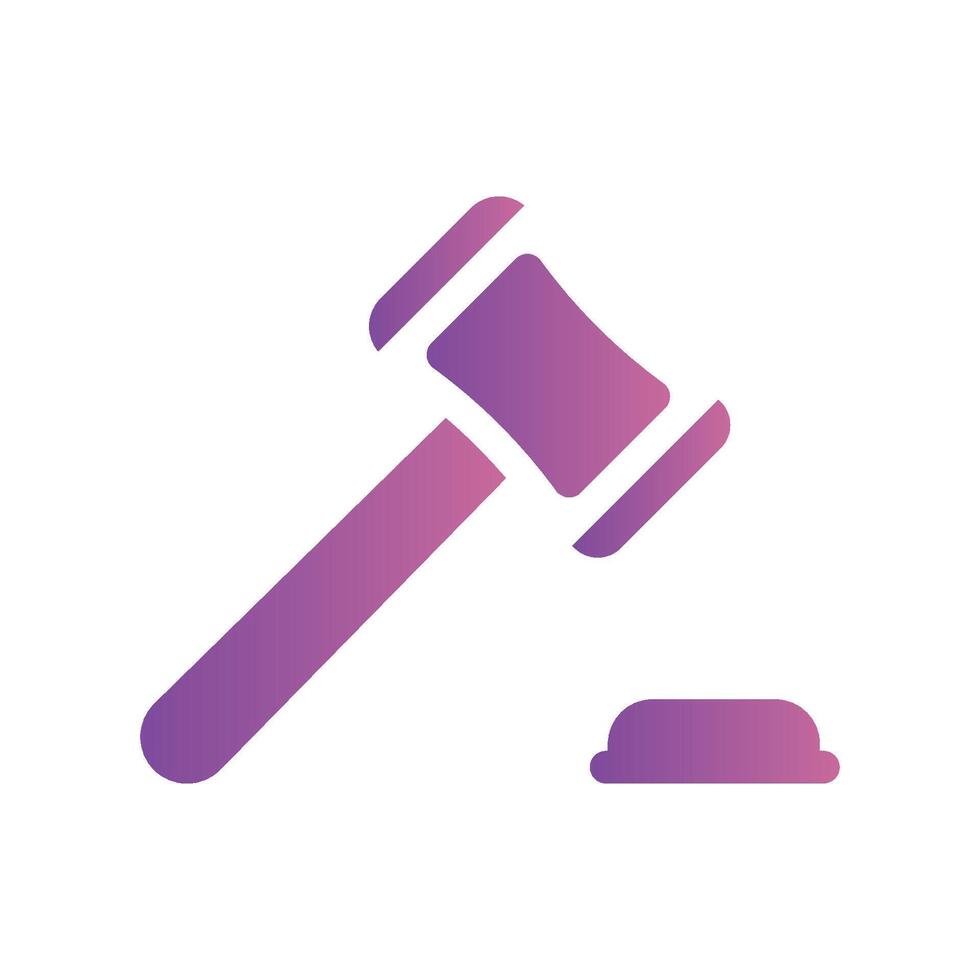 A straightforward icon for the judicial gavel vector