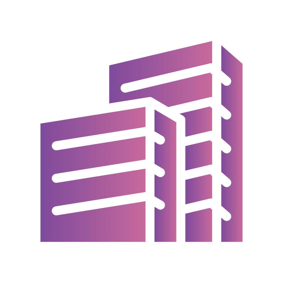 A straightforward icon for the apartment building vector