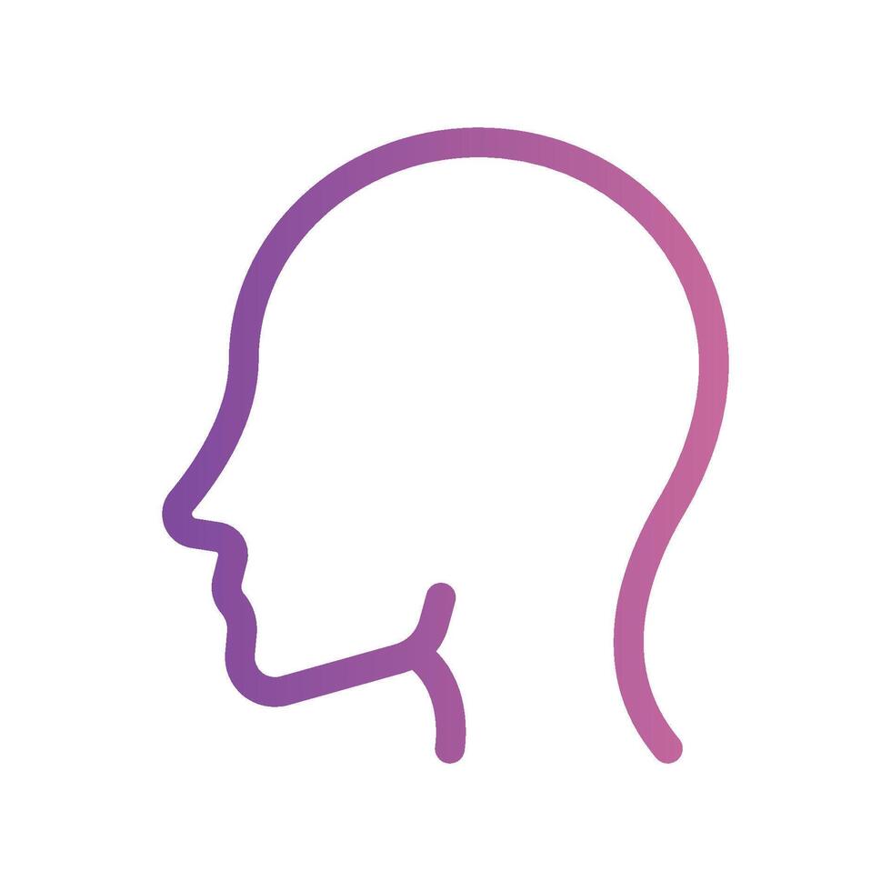 A simple icon for the theme, human head vector