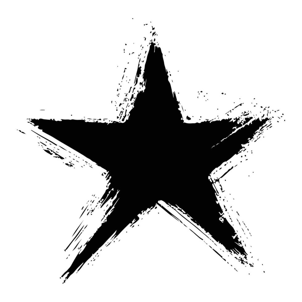 a black white drawing of a star vector