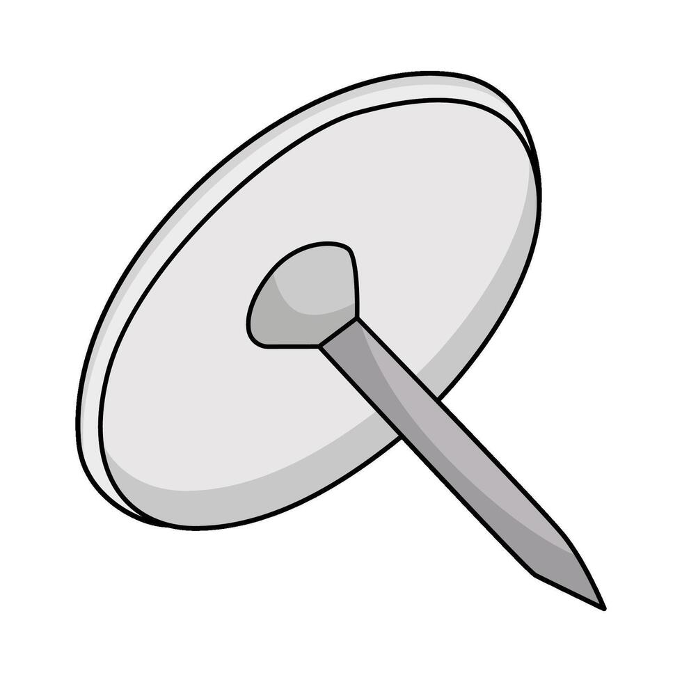 illustration of round thumbtack vector