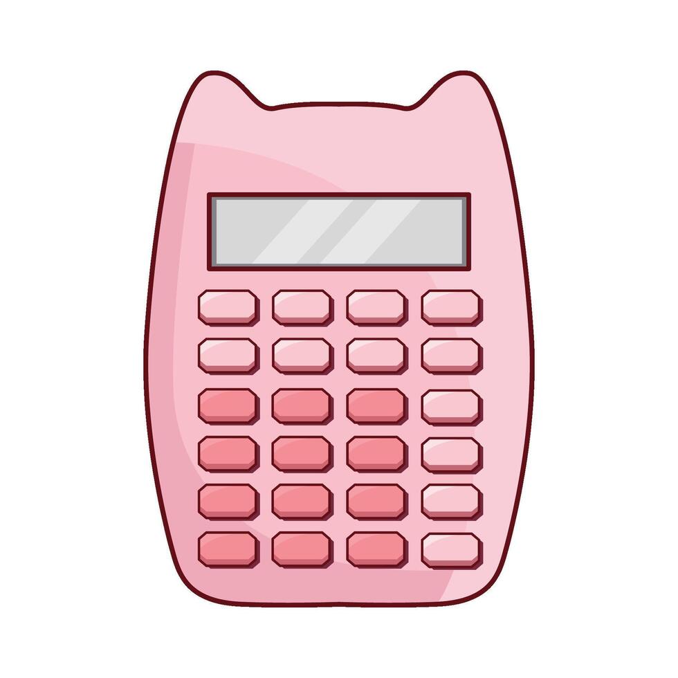 illustration of cute calculator vector
