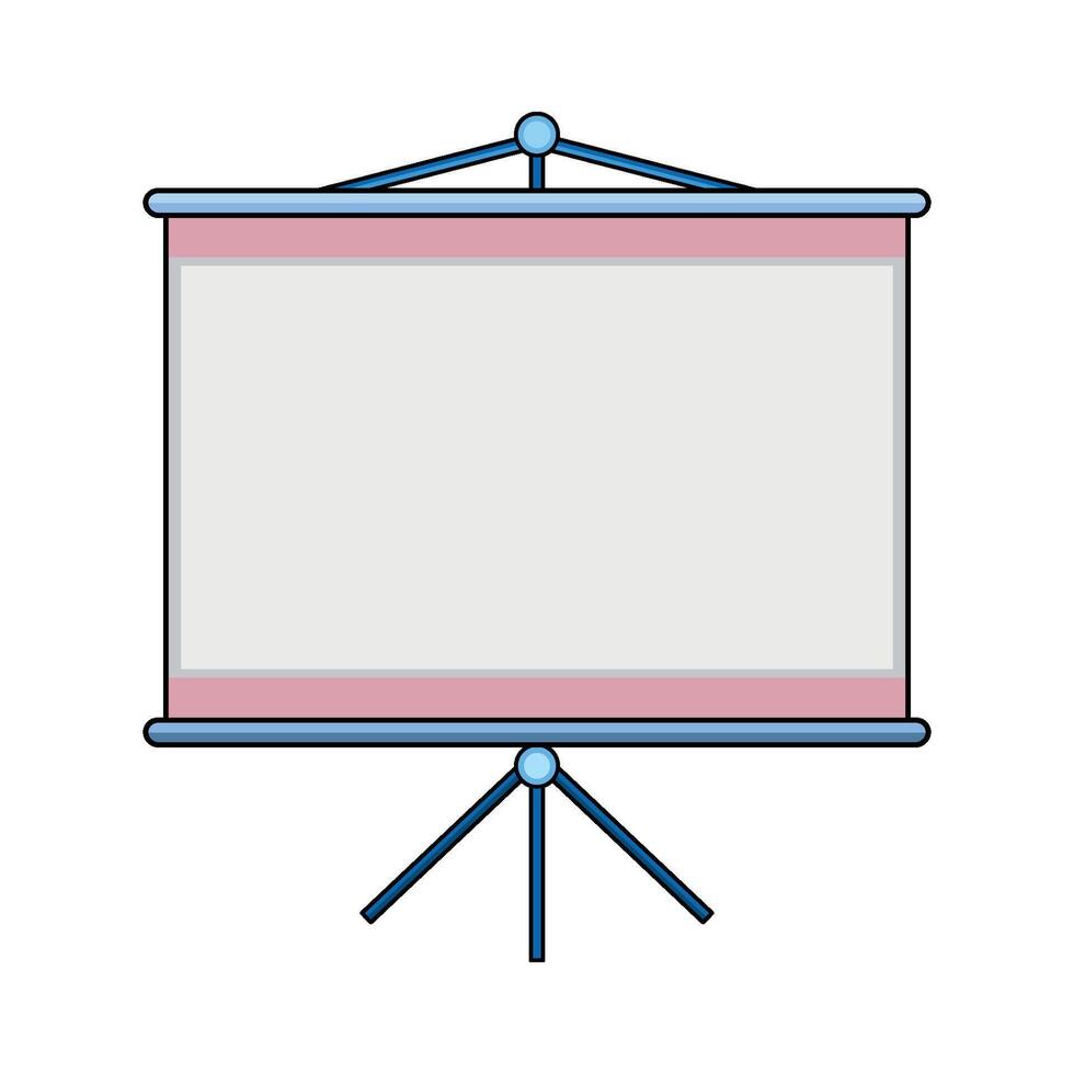 illustration of projection screen vector