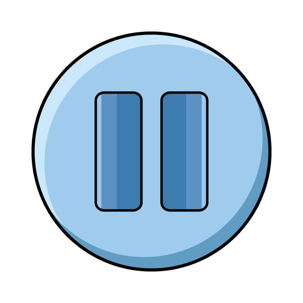 illustration of Blue Pause Button vector