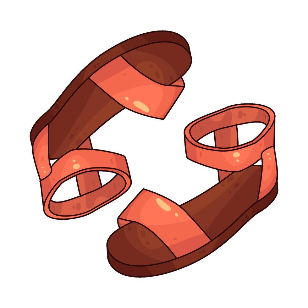 illustration of strap sandals vector