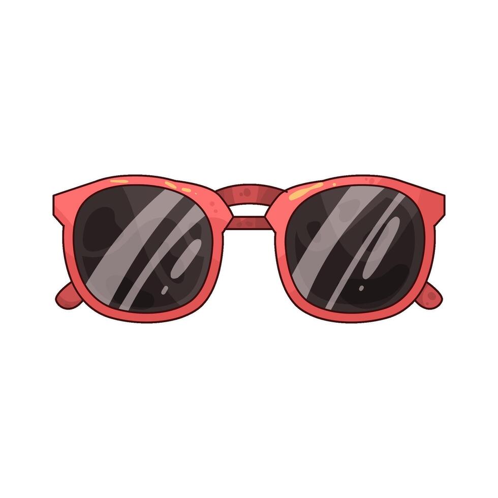 sunglasses with red frame vector