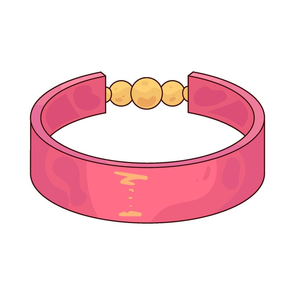pink cuff bracelet vector