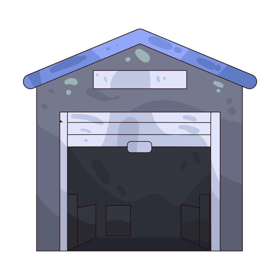 illustration of a warehouse vector