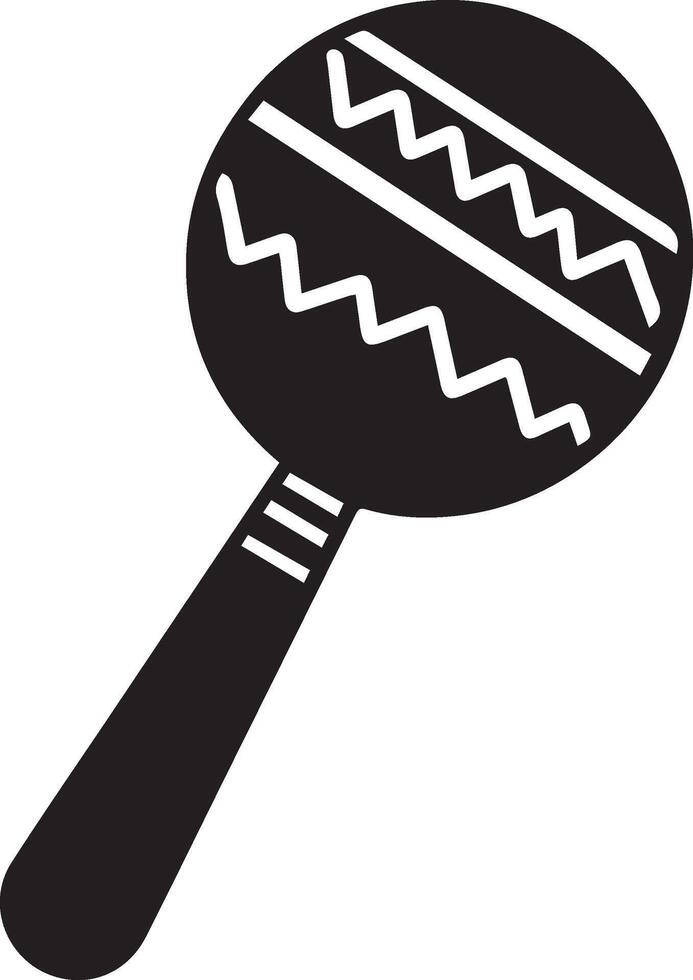 a black and white illustration of a maracas vector