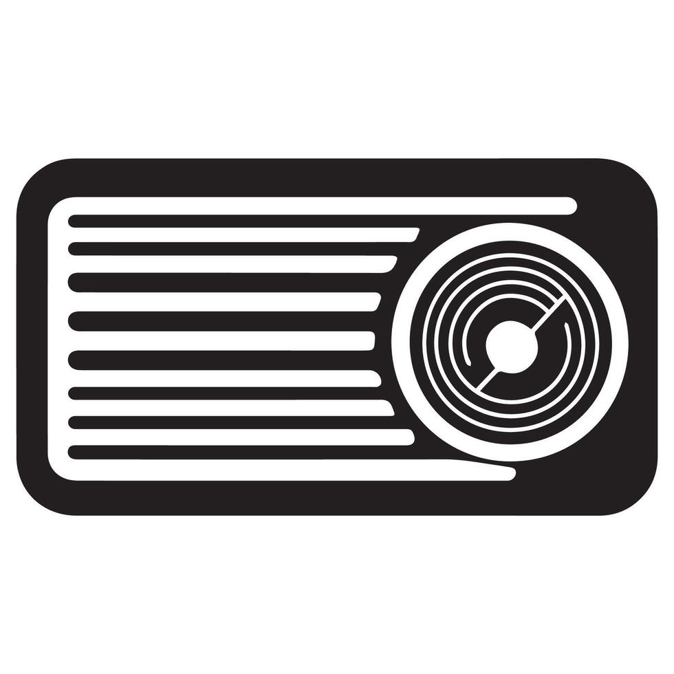 a black and white image of a speaker vector