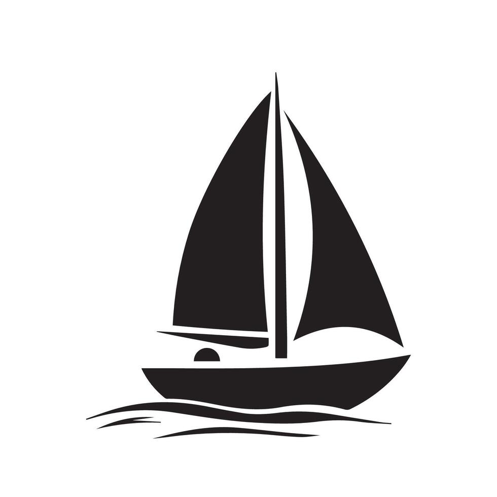 sailboat icon illustration vector