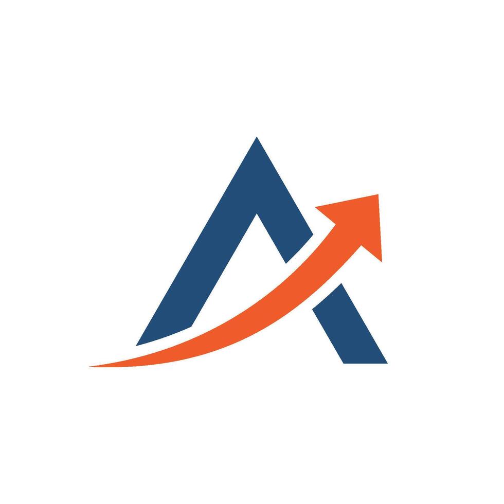 A Letter with Arrow Logo Template Illustration Design. EPS 10. vector