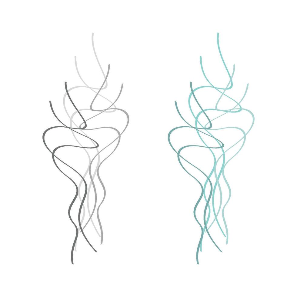 Set Abstract Hair Lines Swoosh Template Illustration Design. EPS 10. vector