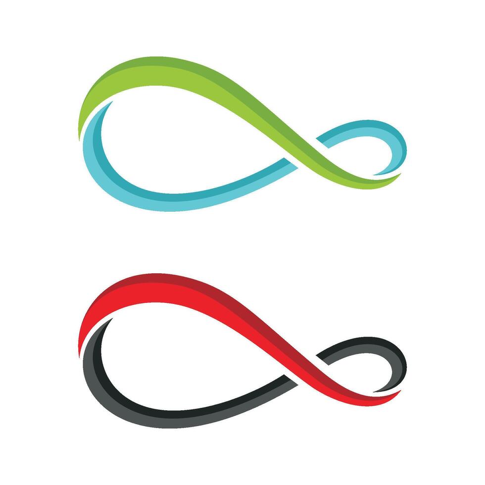 Set Colorful Infinity Loop Logo Template Illustration Design. EPS 10. vector