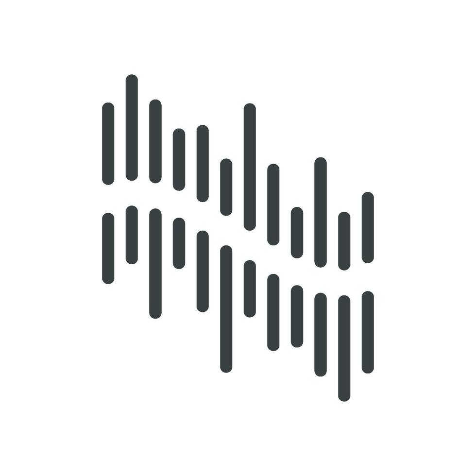 Sound of Waves Music Line Logo Template Illustration Design. EPS 10. vector