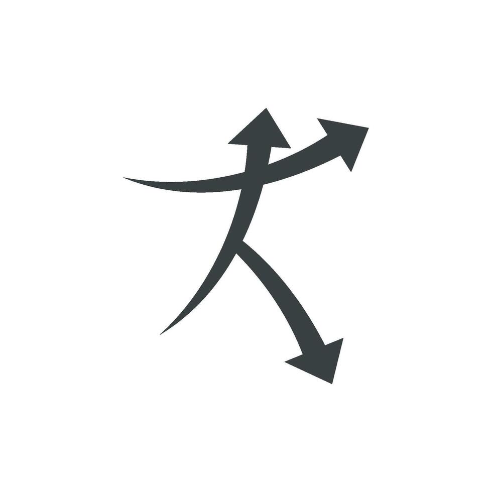 Human Shape Arrow Logo Template Illustration Design. EPS 10. vector