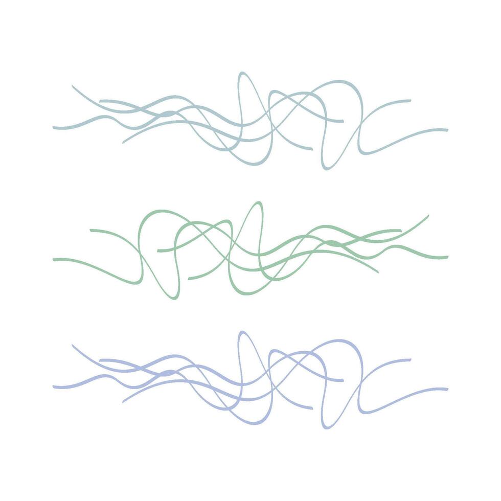 Set Abstract Hair Lines Template Illustration Design. EPS 10. vector