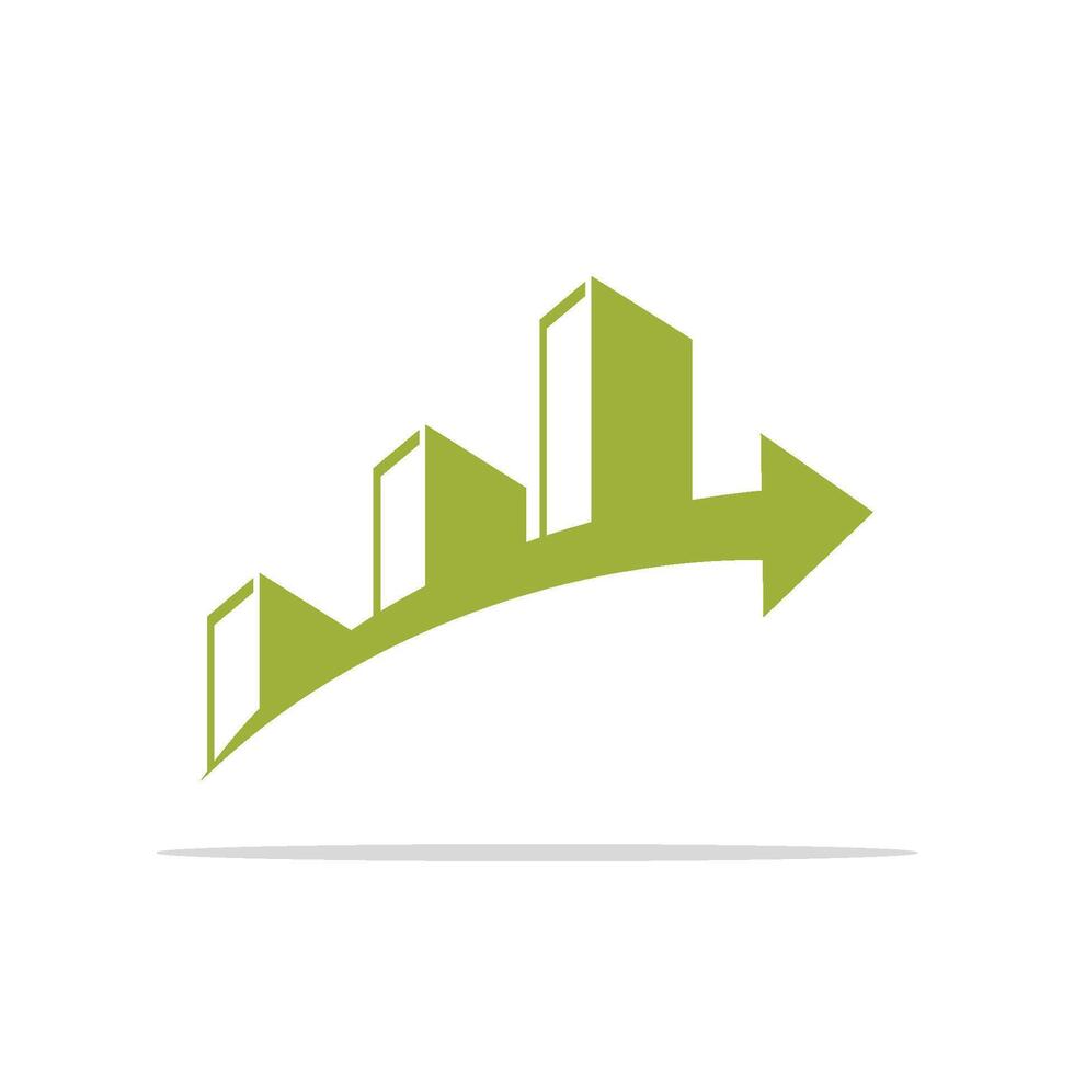 Green Stock Exchange Finance Logo Template Illustration Design. EPS 10. vector