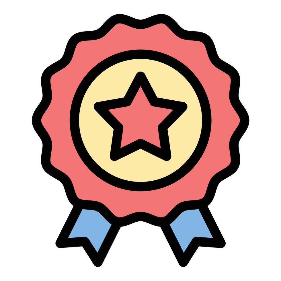 Warranty Icon Guaranteed Protection in Flat Line Color Style vector