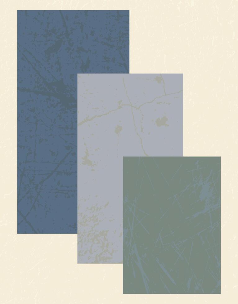 Calm Geometric Composition with Muted Blue, Gray, and Green Tones vector