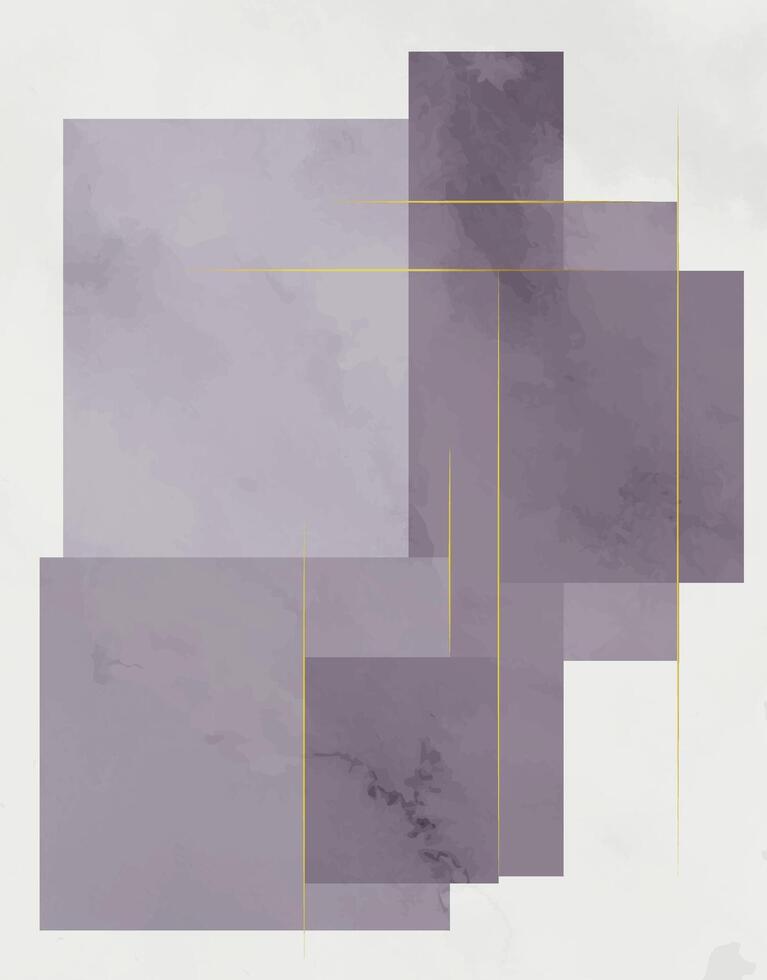 Abstract Lavender and Gold Minimalist Wall Art vector