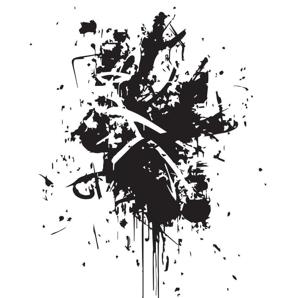 Wavy and distorted grunge effect for experimental artwork vector