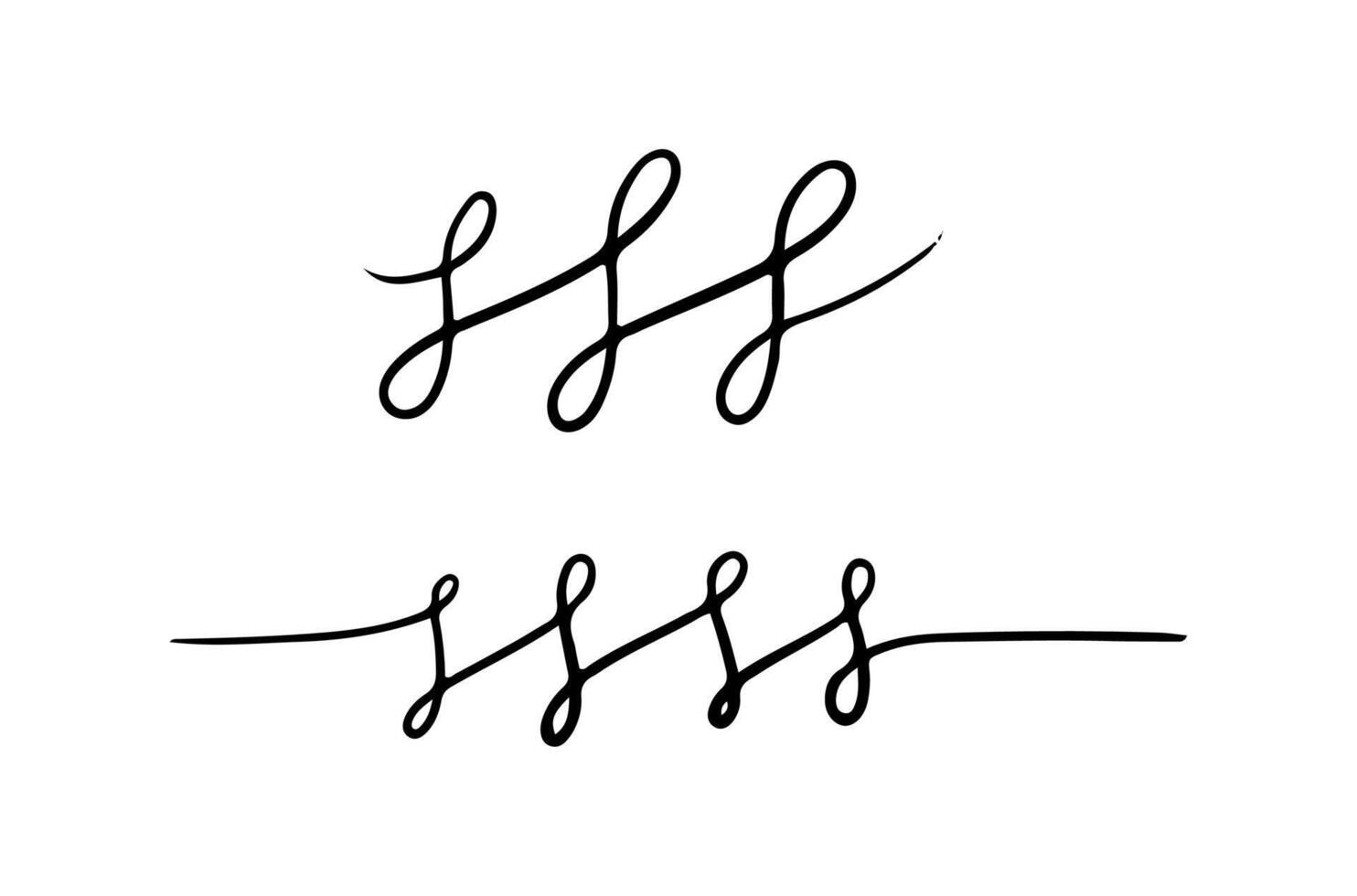 calligraphic ornament art swirls on black colour vector