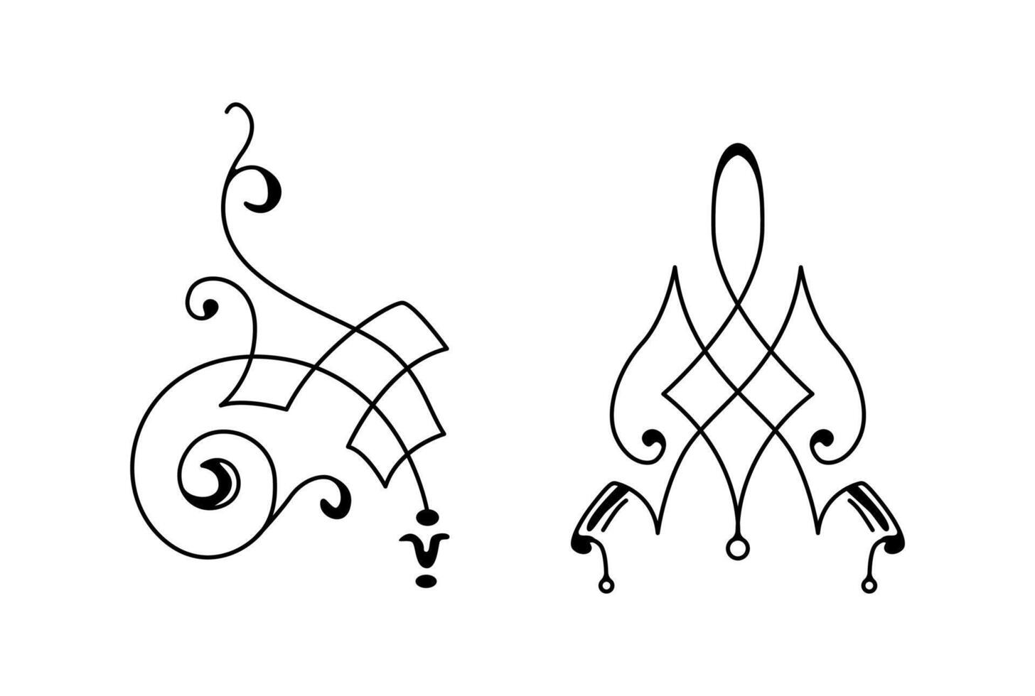 Ornamental card decoration art on white background vector
