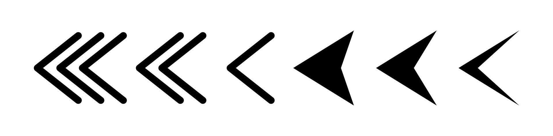 Directional arrow sign or icons set vector