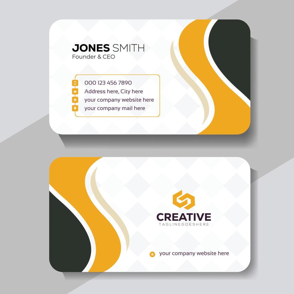 Clean business card template vector