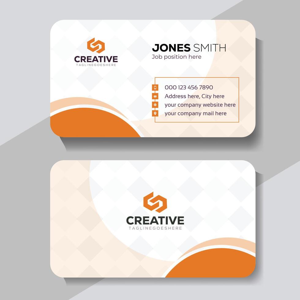 Business card template with abstract shapes vector